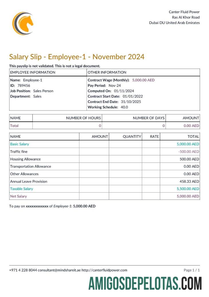 Realista Modelo de recibo de pagamento Canter Fluid Power em formatos Word e PDF.pdf, 1